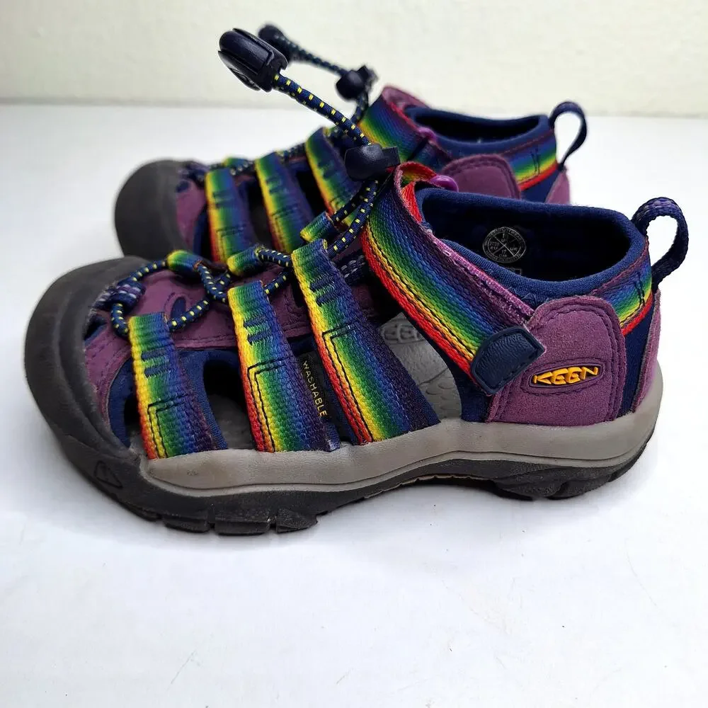 KEEN Newport H2 Sandals Tillandsia Rainbow Kids 10 Outdoor Hiking Closed Toe